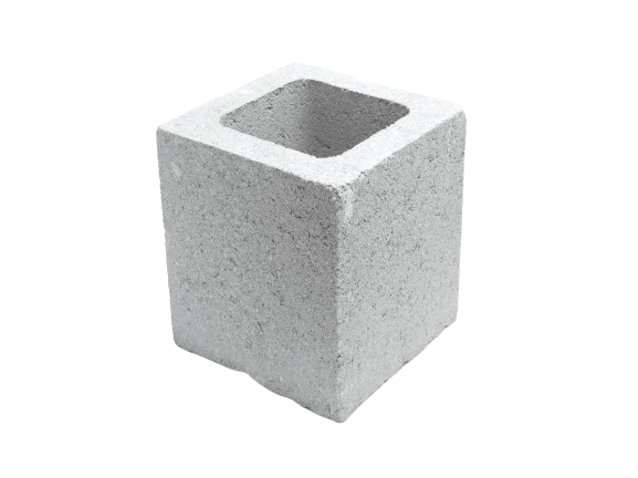 Meio bloco de concreto